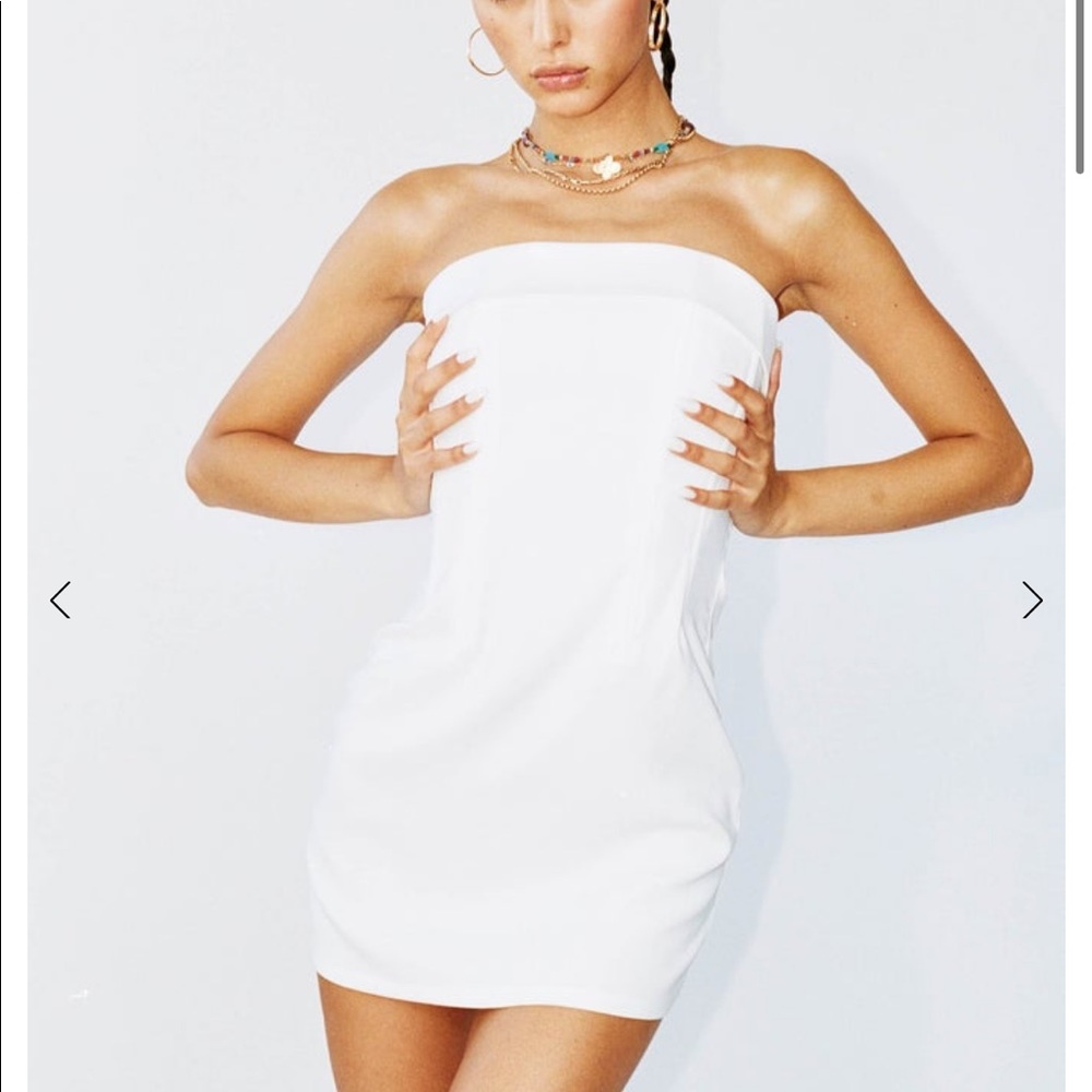 NWT With Jean white corset dress